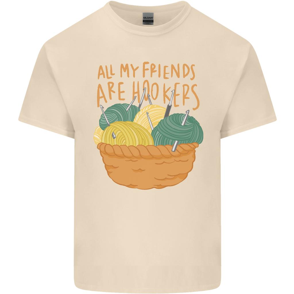 Friends Hookers Funny Crochet Knitting Unisexs Light Cotton Tshirt