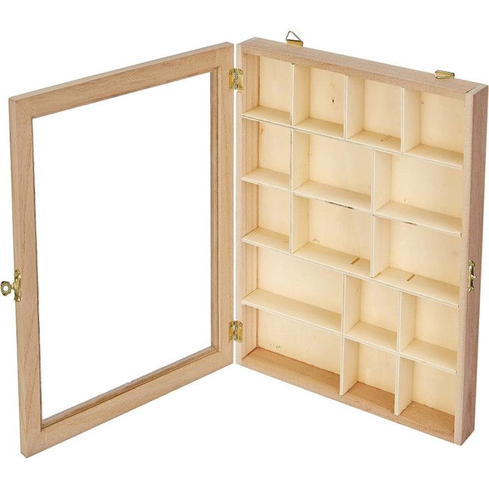 Display Case - ARTEMIO - Wood - 23 X 28 Cm - Brown