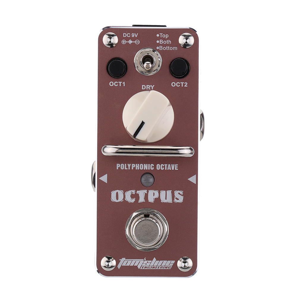 Aroma AOS-3 Octpus Polyphonic Octave педаль эффектов для электрогитары Mini Single Effect с True