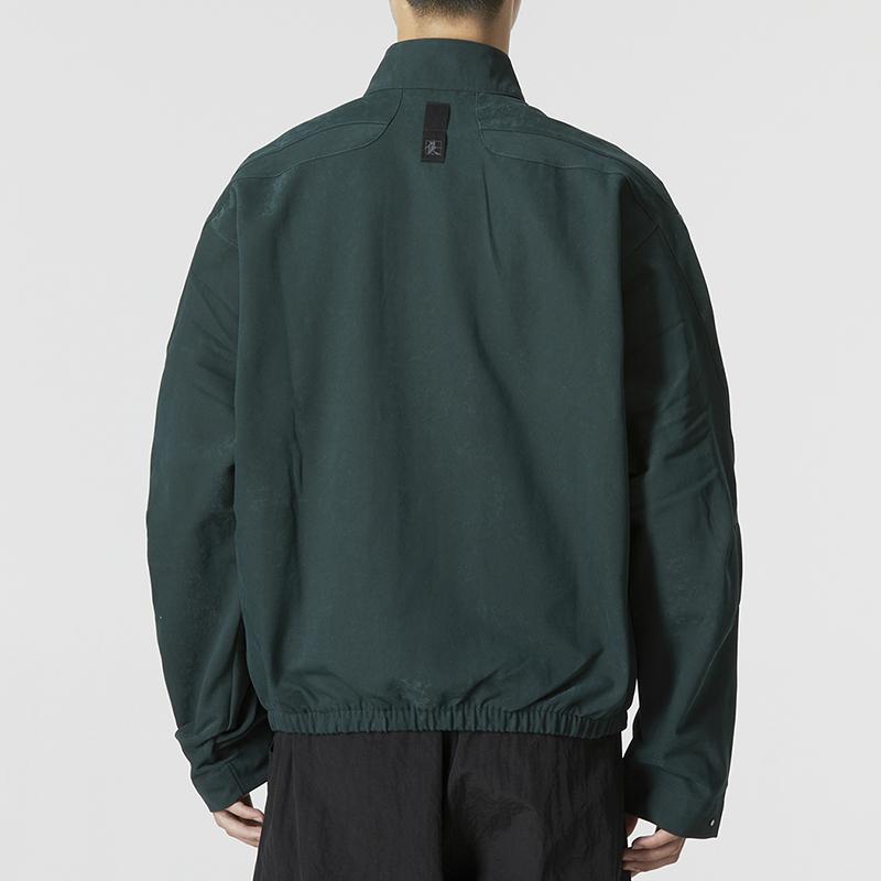 Adidas Jackets Men's Green Stand Collar Moderate Instructor HM5173