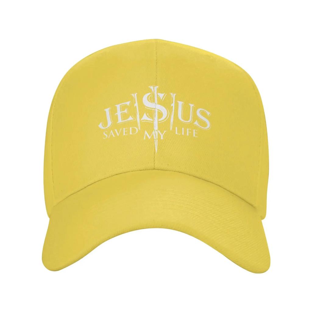 Custom Classic Unisex Jesus Saved My Life Baseball Cap Adult Christ Religion Christian Faith Adjustable Dad Hat Unisex Women Sports