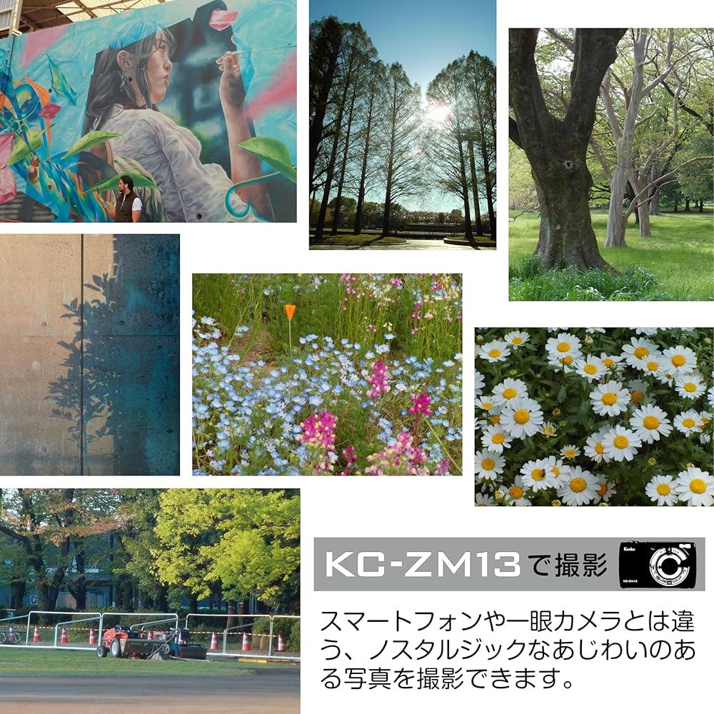 Kenko KC-ZM13 WH Compact Digital Camera: 5x Optical Zoom, Approx. 16-megapixel Effective Pixels, 2.7-inch IPS Touchscreen Monitor, Selfie Sub-Camera, 