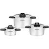 Set of 3 Saucepans with Folding Handles Arthur Martin - AM6321