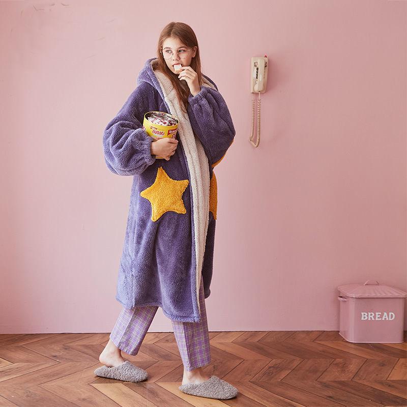 Фланелевая пижама с длинными рукавами, костюм для косплея Дейзи, женская зимняя утепленная домашняя одежда, пижамы, хлопковые пальто