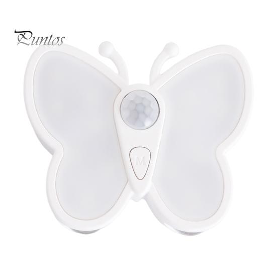 Светодиодный ночник-бабочка с регулируемой яркостью, перезаряжаемый через USB, умный датчик движения, беспроводной ночник, прикроватная лампа