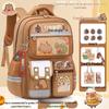 Large Capacity Cute Capybara Backpack for Elementary Boys & Girls (Grades 1-6) with Spine Protection