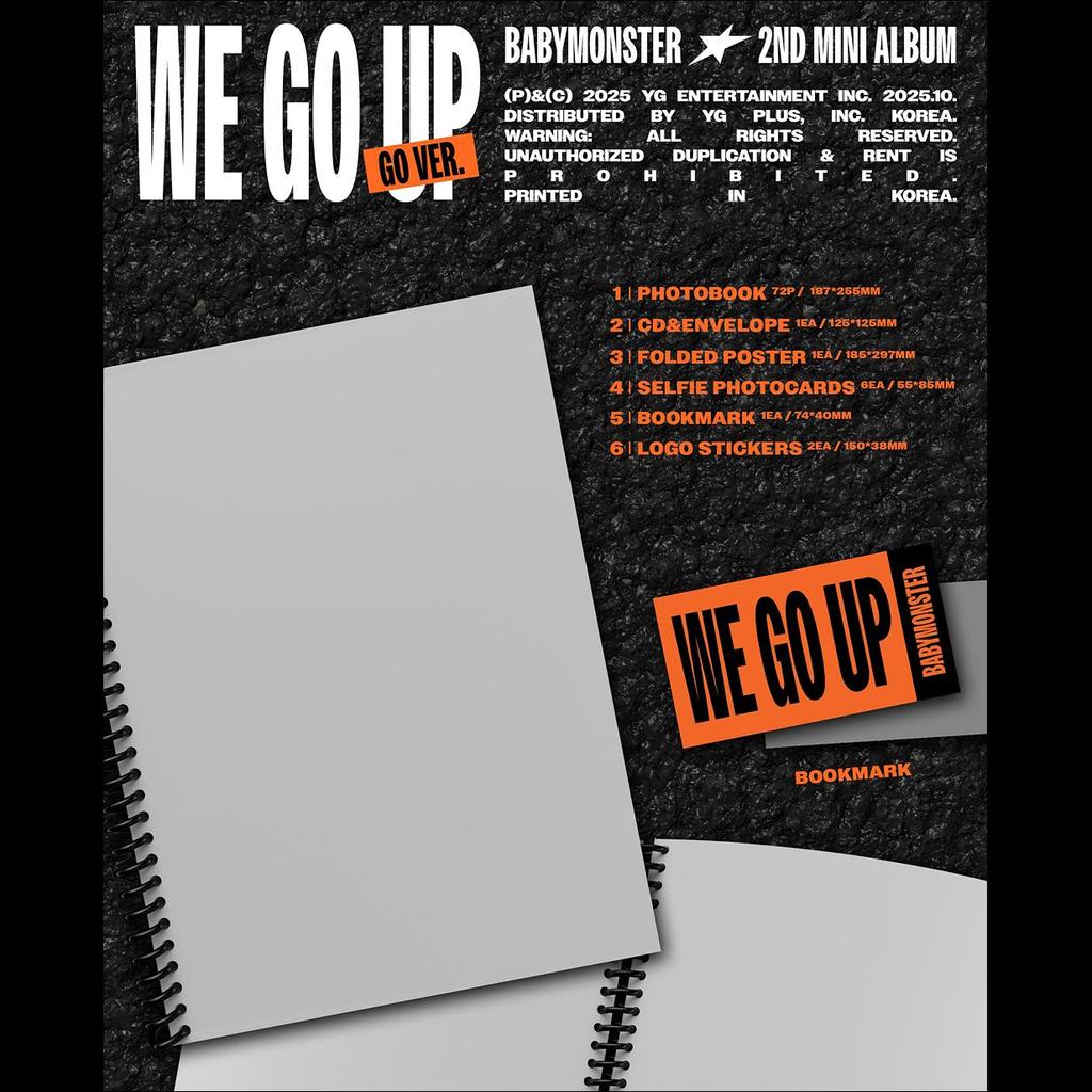 [Pre-order] BABYMONSTER [WE GO UP] GO Ver. / 2nd MINI ALBUM + Free Gift