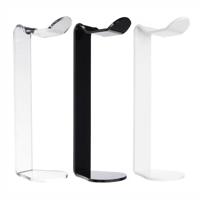 Universal Acrylic Earphone Headset Hanger Holder Headphone Desk Display Stand