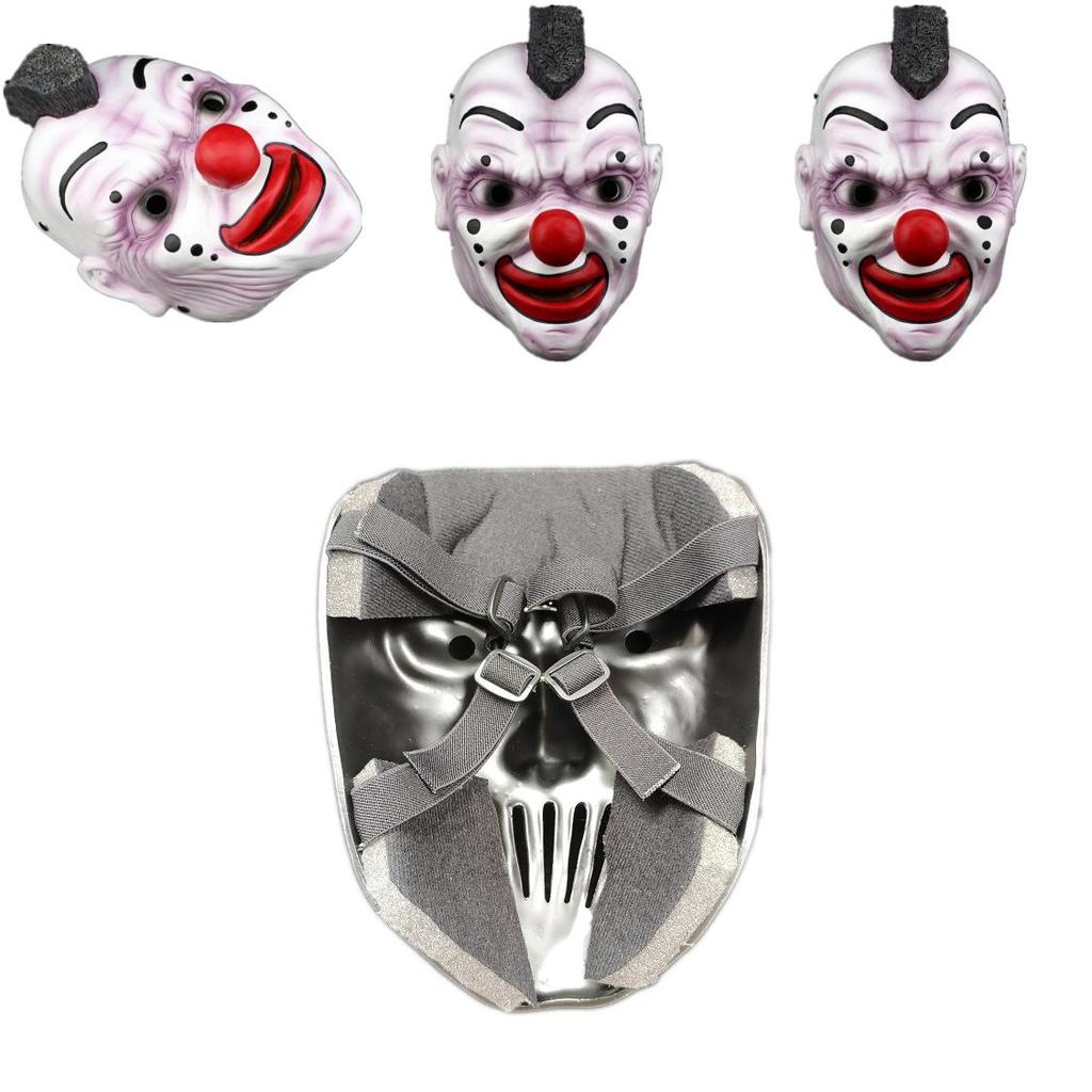 Slipknot Halloween Mask With Clown Face And Zipper Mouth For Costume Parties