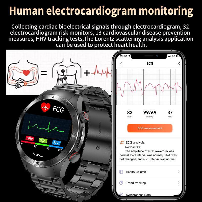Bluetooth Call ECG+PPG New Smart Watch Mens Health Watch Heart Rate Watches IP68 Waterproof Fitness Tracker Smartwatch