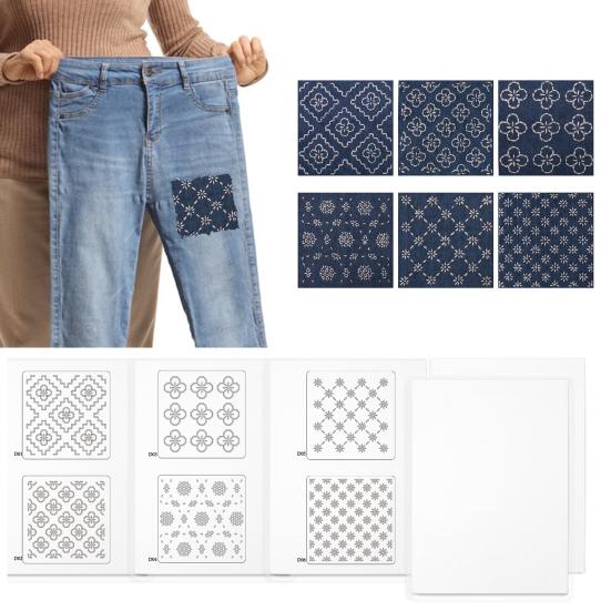 Переводные рисунки для вышивки. Набор трафаретов для перевода рисунков. Набор трафаретов для вышивки «Сашико».