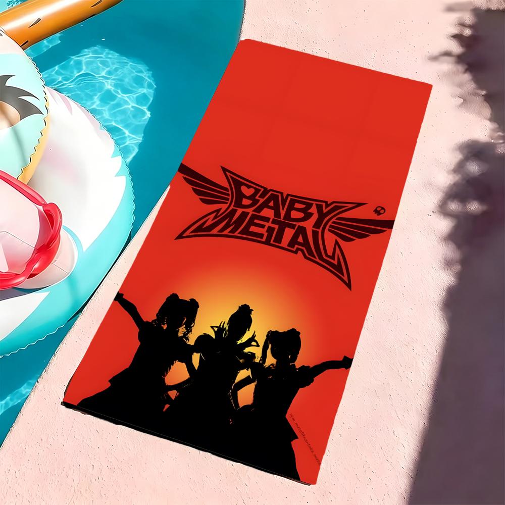 B-Babymetal Полотенце Микрофибра Пляжное Полотенце, Быстросохнущее, Не Прилипает Песок, Ультратонкое Волокно, Супер Мягкое.