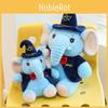 Plush Elephant Toy For Kids Soft Cartoon Sleeper Pillow With Wizard Hat And Bow Decor