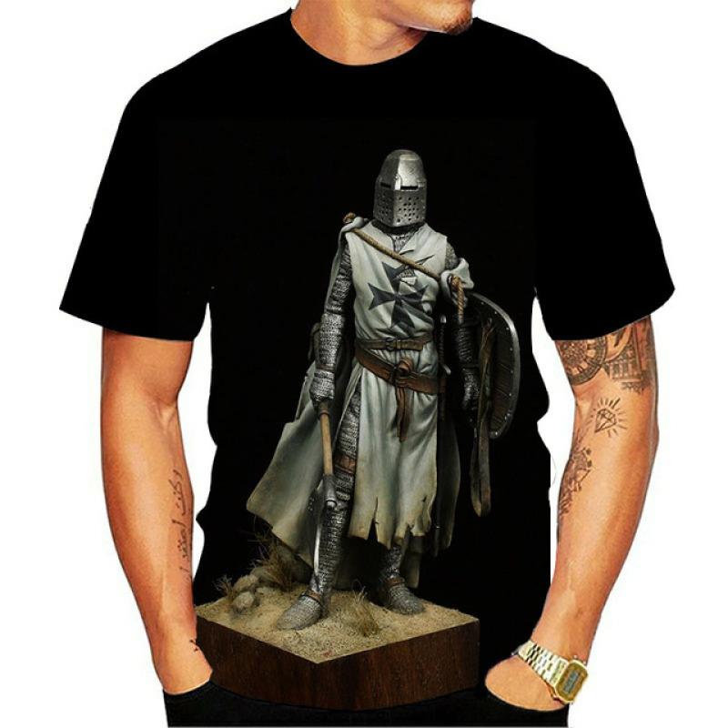 Knights Templar 3D Print T Shirt Knights Templar Fashion Casual T-Shirts Men Women Hip Hop Harajuku Streetwear T Shirt Tee Tops