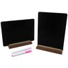 Natural Color Tabletop Chalkboard Sign Set Wood Menu Chalk Board Sign Set for 4Pcs Restaurant