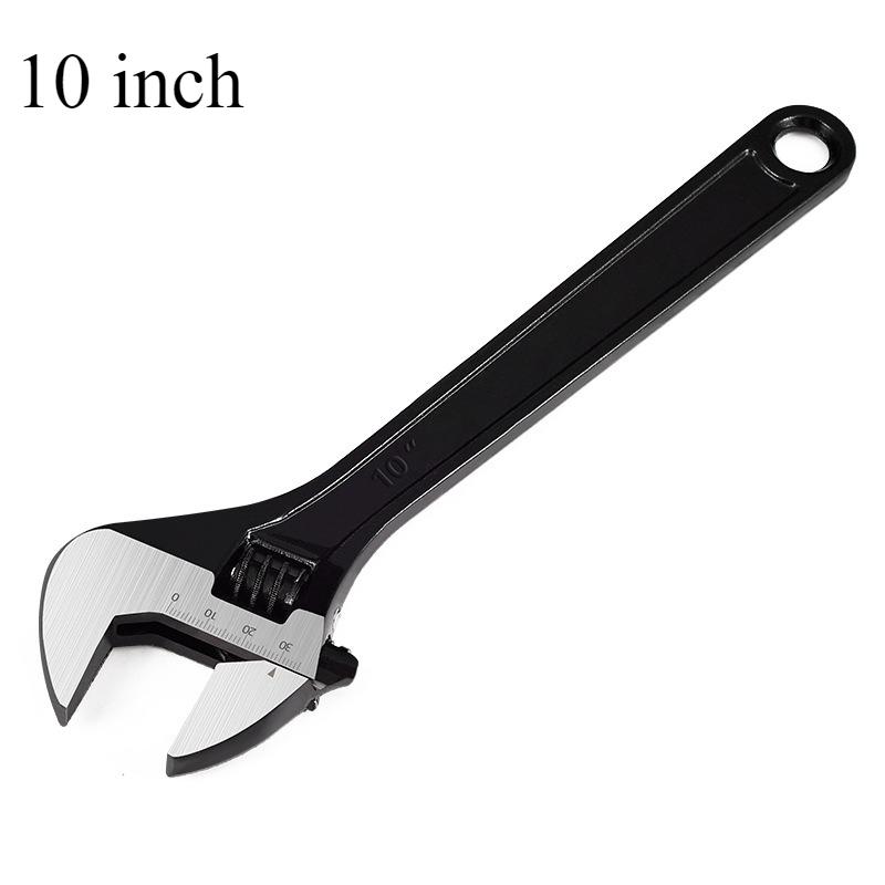 Набор разводных ключей 6/ 8 /10 /12 дюймов с регулировкой, коррозионностойкое покрытие из черного оксида для автомобильных, сантехнических и бытовых ремонтных работ