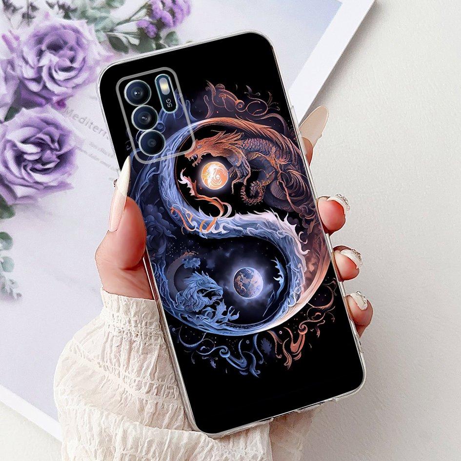 For OPPO Reno 6 6Z 5G Case CPH2237 CPH2251 Cover Fashion Flower Soft Silicon Bumper on OPPO Reno6 Pro CPH2249 Reno6 CPH2235 Capa