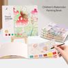 Portable Children Watercolor Painting Book Paint with Water Brush Kids Gouache Graffiti Picture Coloring Drawing Toys Gifts