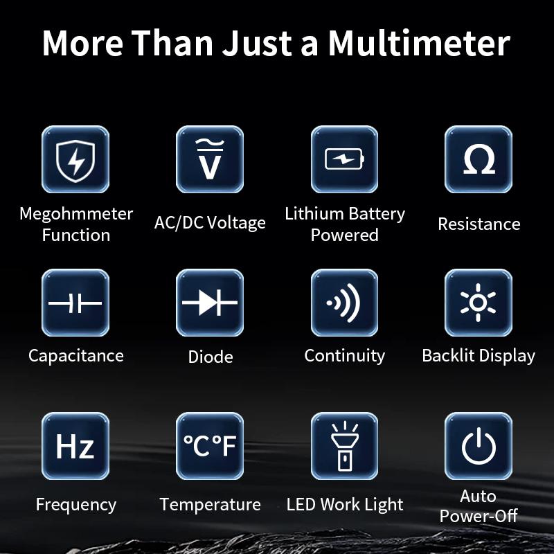 Digital Insulation Resistance Tester, Electronic Megohmmeter, 1000V High-Precision Megaohm Multimeter ZOYI 1000R