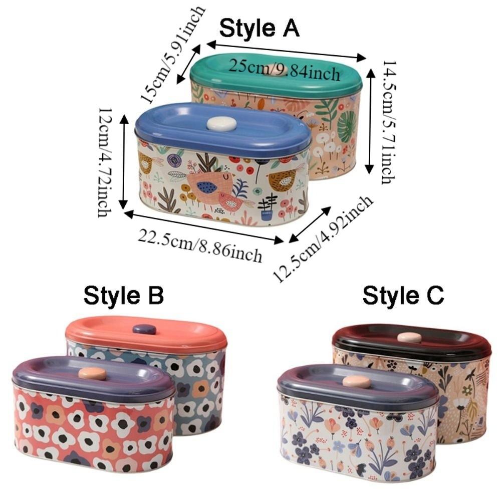 2PCS/SET European Style Tinplate Storage Box Large Capacity Candy Cookie Box Gift Boxes Living Room