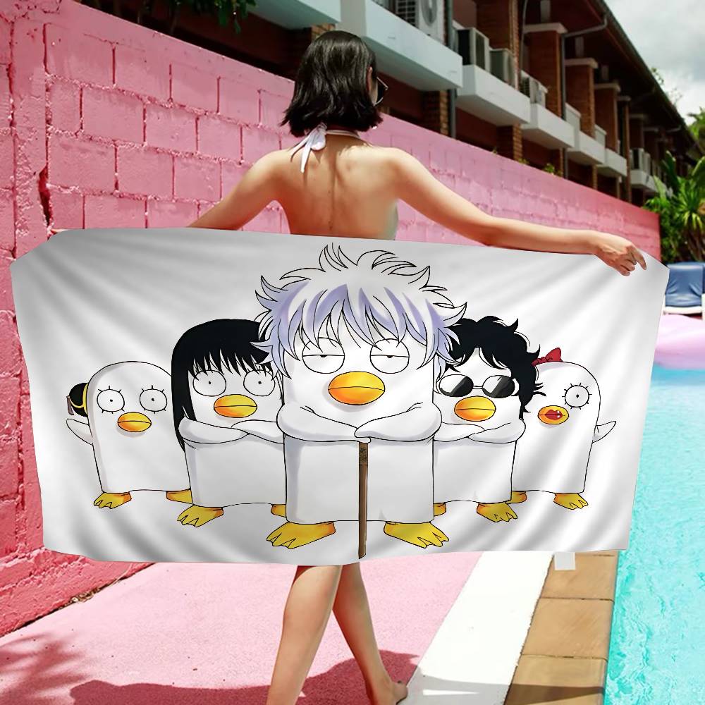 Funny Japanese GINTAMA Microfiber Beach Towel Absorbent Quick dry Soft Yoga Swimming Resort Mountain Climbing Towel
