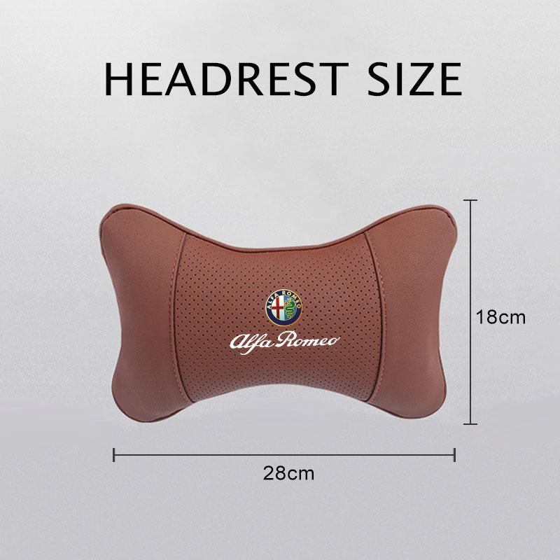 For Alfa Romeo Car Seat Headrest Neck Pillow Auto Interior Accessories For Alfa Romeo Giulietta GT 159 147 156 Mito Brera Giulia