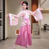 Yousheng Chinese Traditional Hanfu Dress with Adjustable Belt Long Sleeve Stage Performance Hanfu Long Cloak Cosplay Costume for Kids