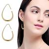 Comfortable Tear Drop Hoop Earrings Stylish Teardrop Hoop Earrings Distinctive Ear Ornament for Fashion Individuals