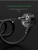 European Standard 3-Core Retractable Spring Extension Power Cord with Plug Socket