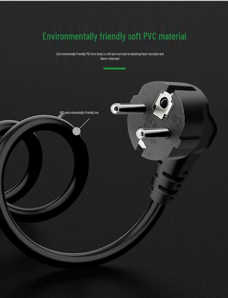 European Standard 3-Core Retractable Spring Extension Power Cord with Plug Socket