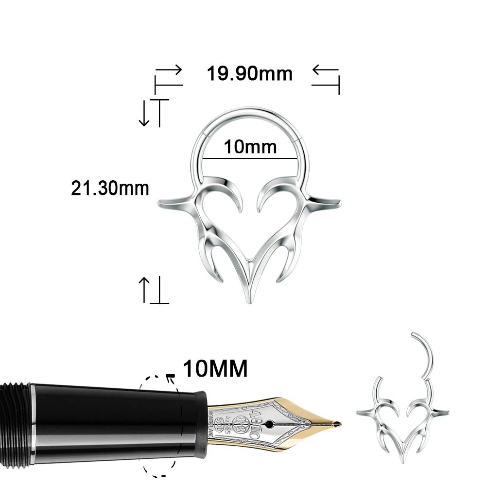 Сексуальный пирсинг септума кольца в носу панк лабрет пирсинг губы хрящ готический кликер модные украшения ЛЮБОВЬ подарок