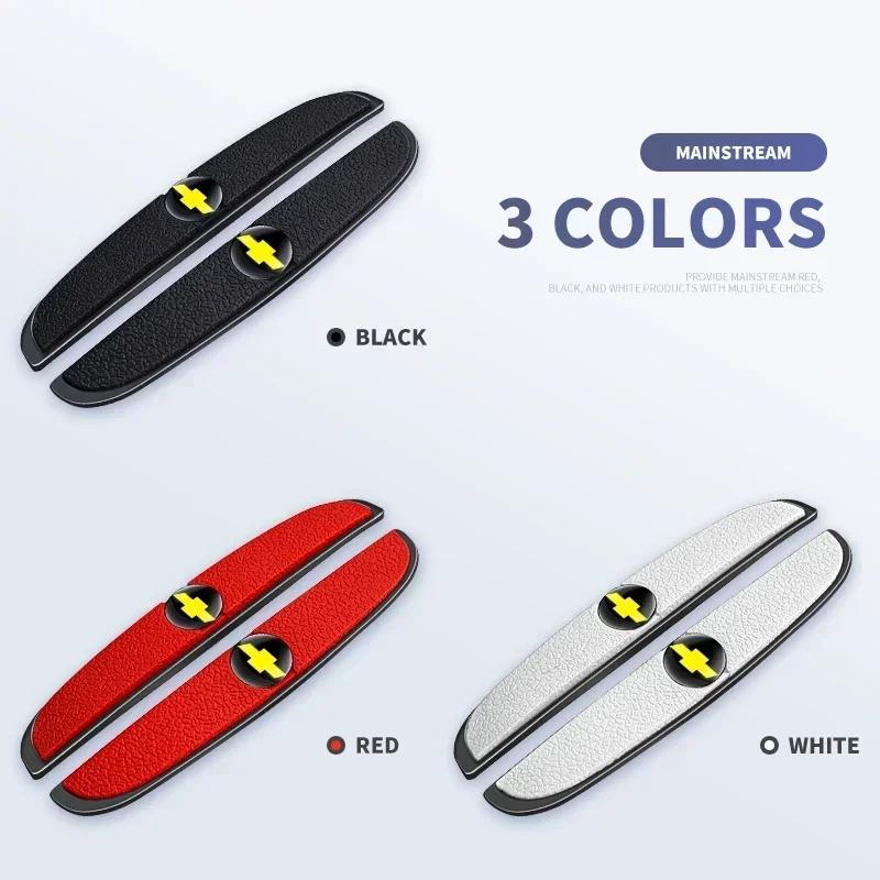 4Pcs Car Door Bumper Rubber Anti-collision Stickers For Chevrolet Silverado Impala Malibu Equinox Cruze Camaro Cavalier Blazer