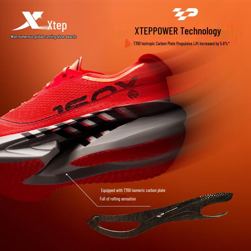 Xtep Марафонские гоночные туфли 160X 7.0 с карбоновой пластиной