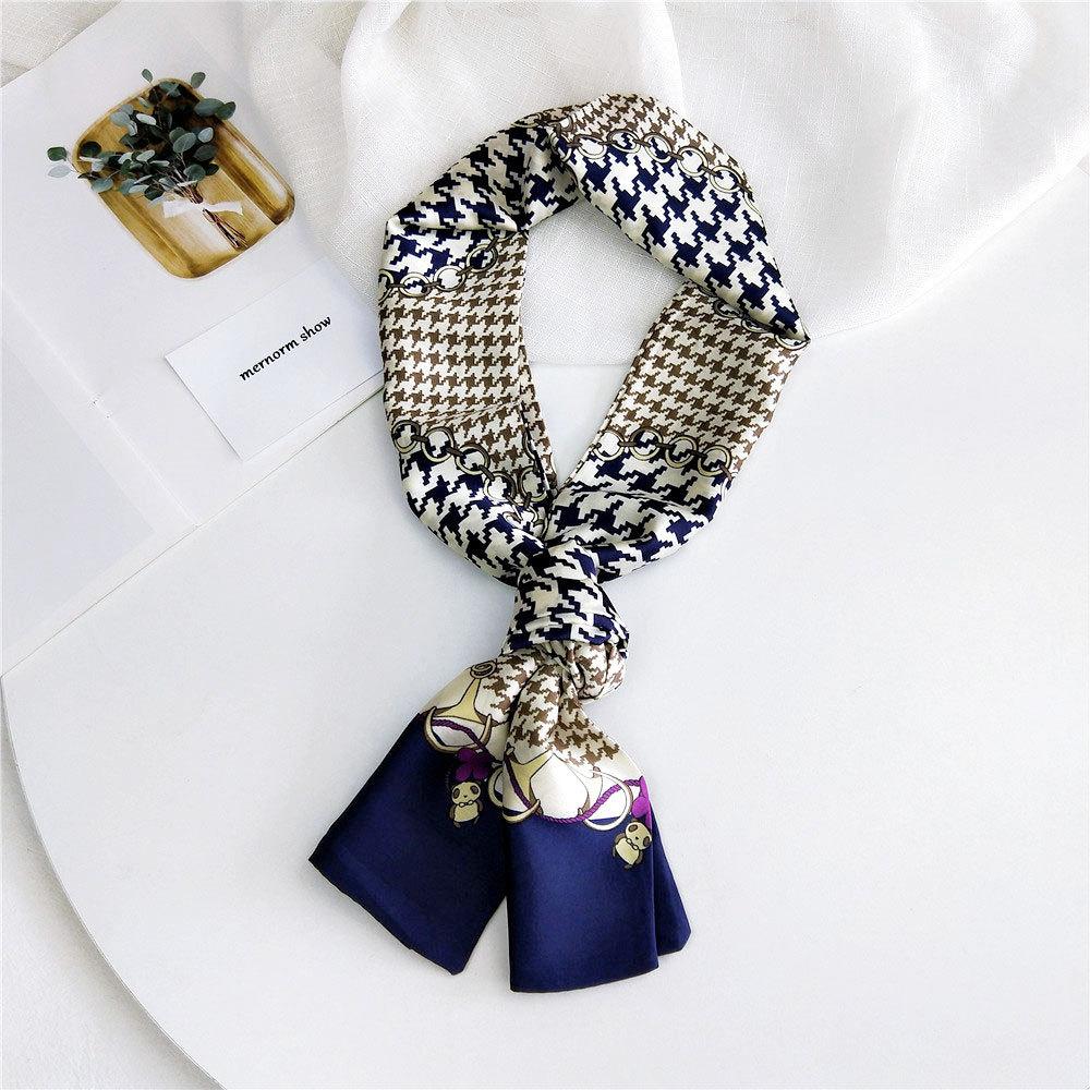 New Scarves Silk Scarves Women'S Spring And Autumn Season Long Decorative Professional Scarves Summer Thin Styles Paired With Shirts Stylish