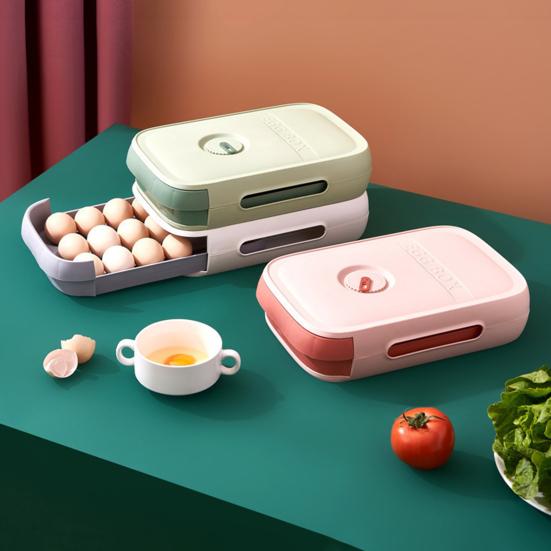 Ящик для хранения яиц, конструкция ящика, большая вместимость, канавка против столкновений, влагостойкая, кухонный органайзер для хранения яиц
