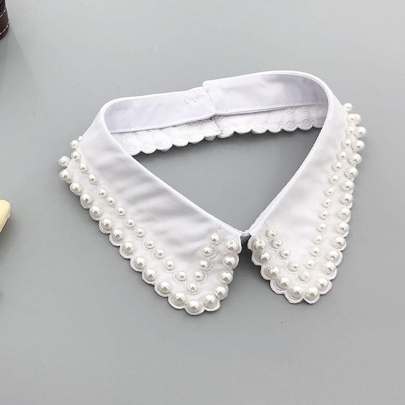 Beading Fake Collar Women Elegant Diamond Detachable Collars for Woman False Shawl Shoulder Wrap Lapel False Collars Woman Tie