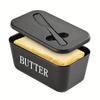 1pc New Butter Container Box with Knife Simple Restaurant Sealed Storage Box Cheese Box Butter Slicer Butter Dish Home Tableware