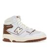 New Balance White And Brown Two Tone Leather Sneakers Bb650rgy Whibrimar