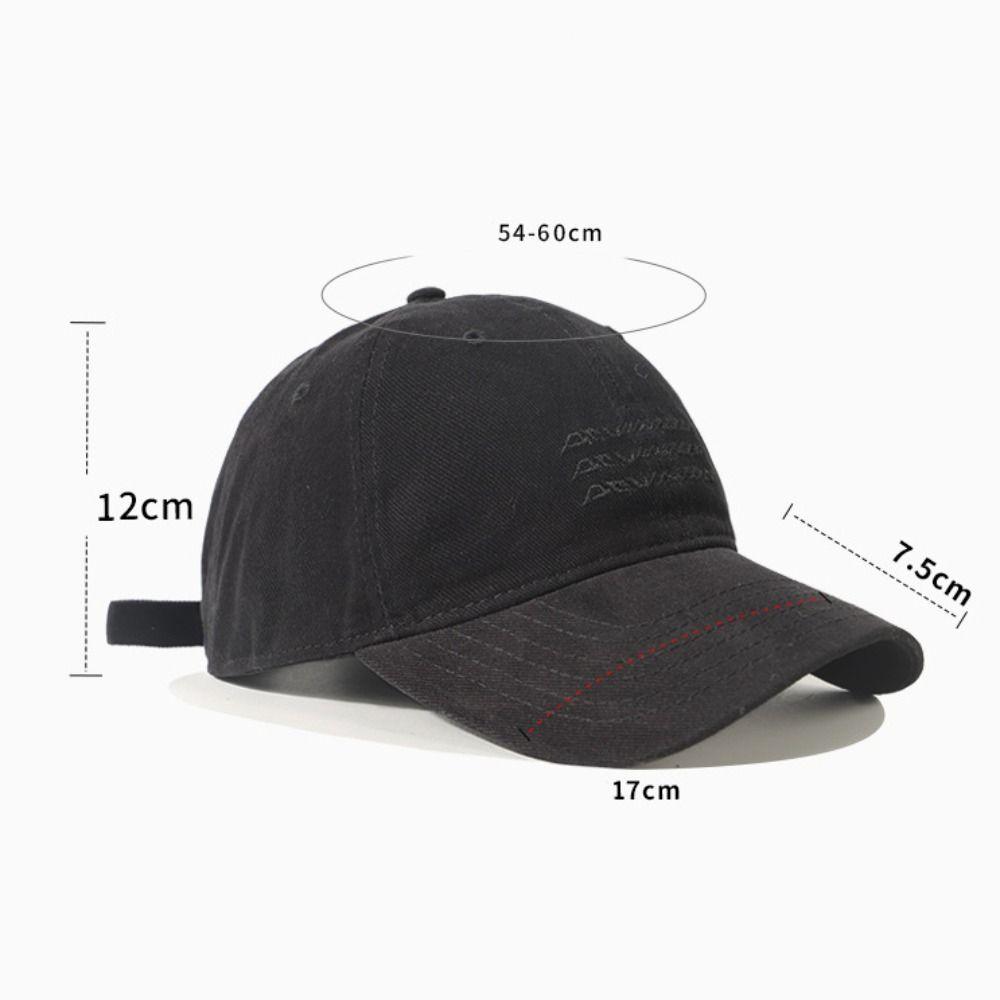 Washable Vintage Duck Tongue Cap Cotton Embroidery Baseball Cap Riding Running