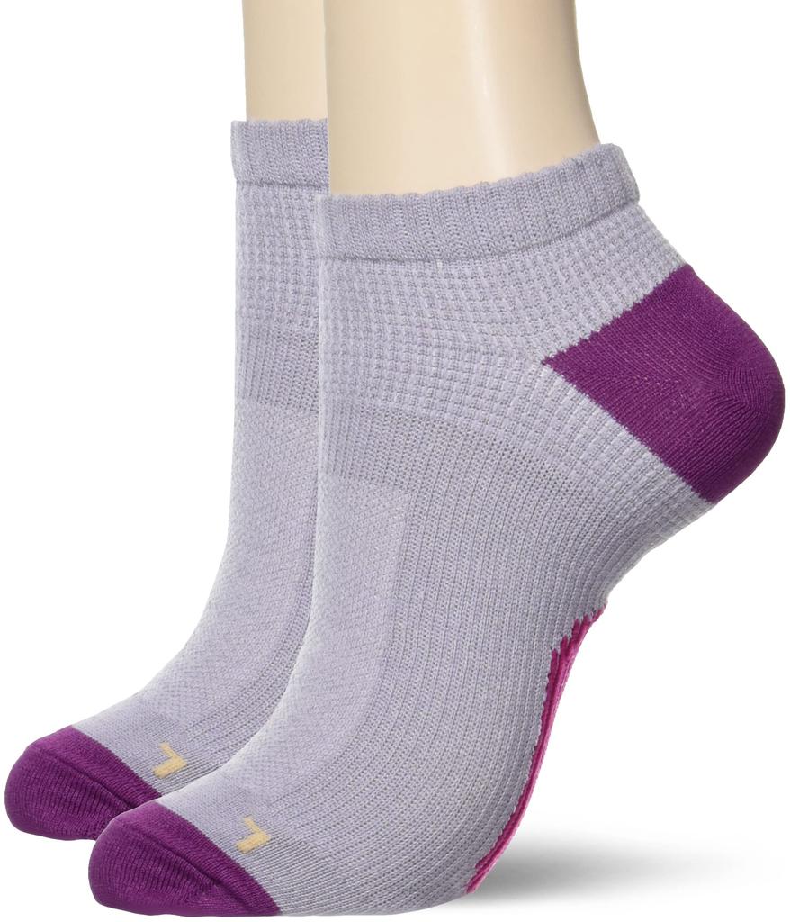 Gunze Active Style Washi Yarn Sneaker Socks with Arch Set of Sizes Women's Support, 2, Gray, 25-27