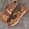 Cave Shoes Summer Women's Shoes Breathable Leather Shoes Vintage Cowhide Flat Sandals