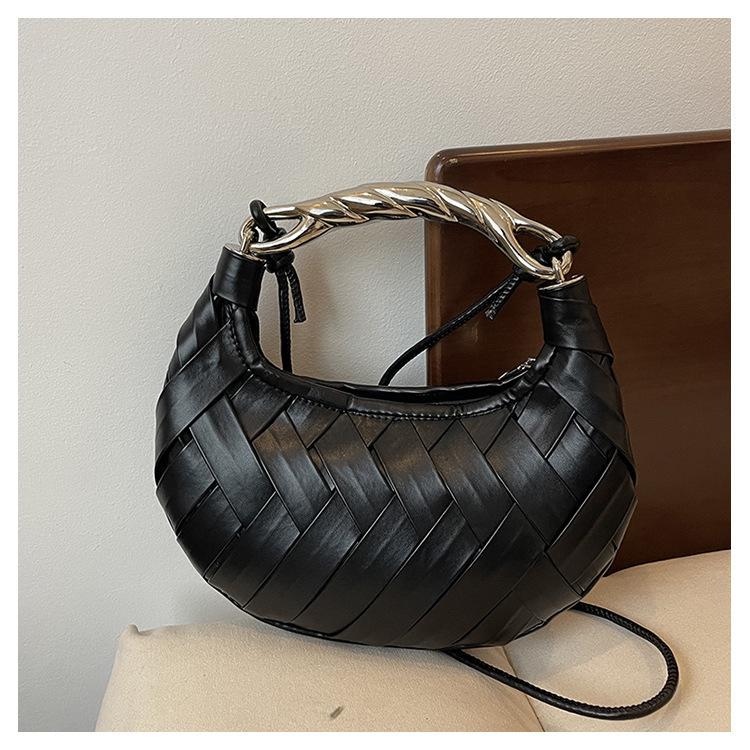 Плетеная сумка Bird's Nest женская сумка 2024 осень легкая роскошная модная универсальная портативная сумка-полумесяц на одно плечо сумка через плечо с пельменями