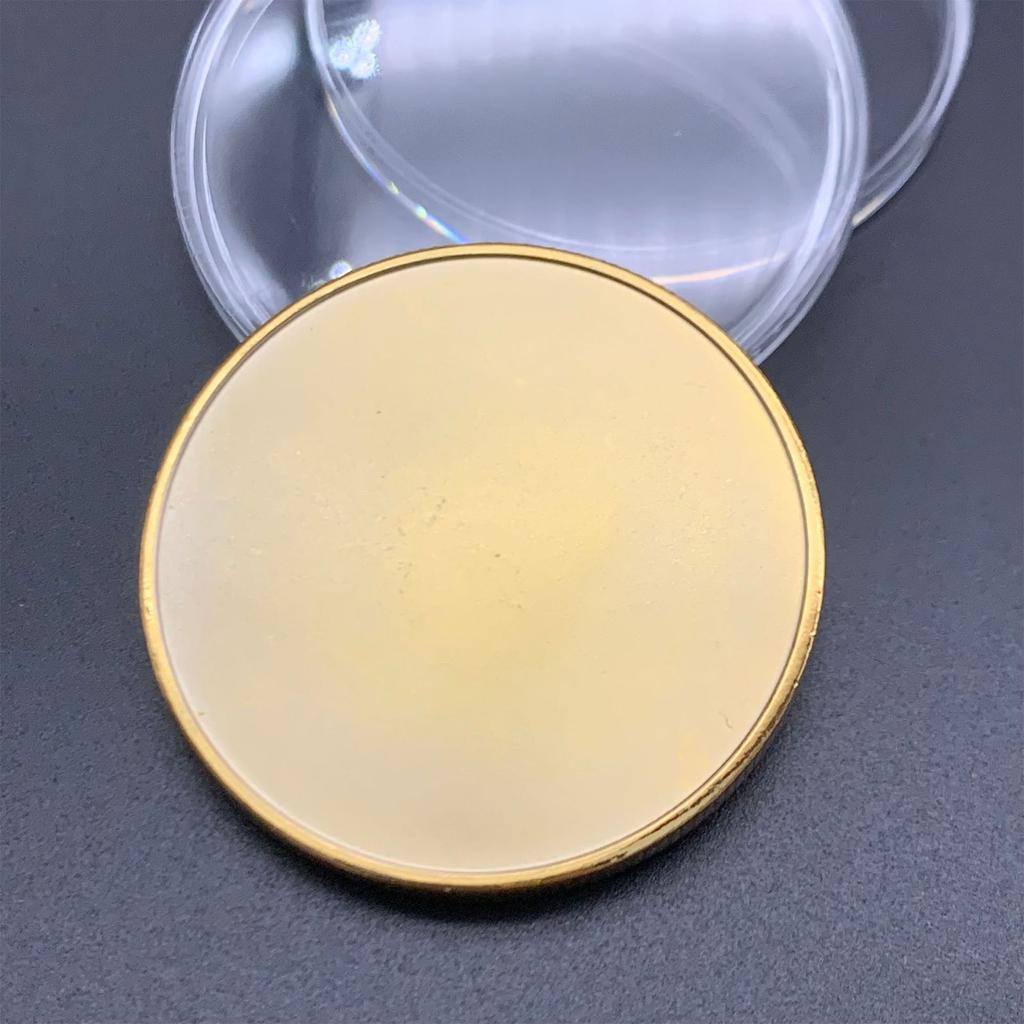 Металлическая жетон-челлендж 40 мм с пустой поверхностью для гравировки и памятного дизайна, включает коробку для хранения