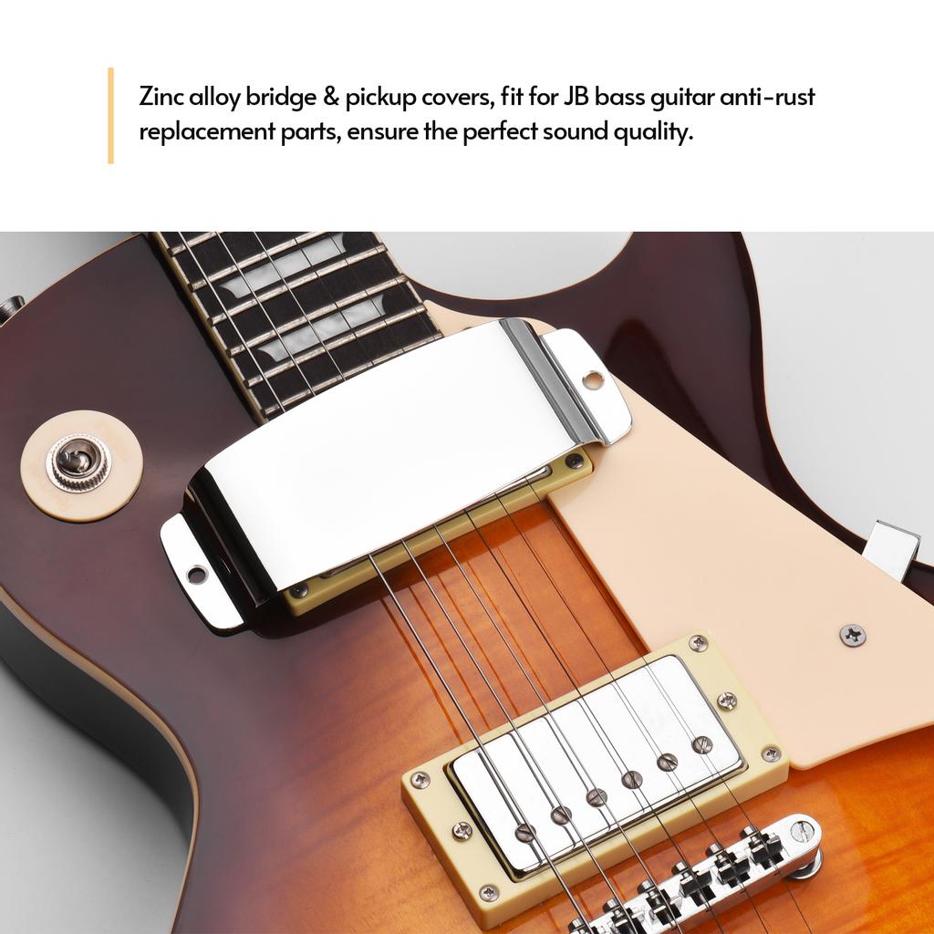 Крышка звукоснимателя из цинкового сплава, защитная крышка моста для джазового баса JB, бас-гитара, электрический бас
