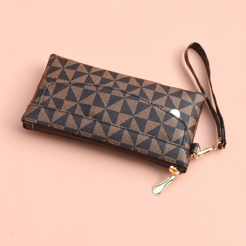 Женская клетчатая модная сумка кроссбоди, кошелек, держатель для карт, чехол для телефона