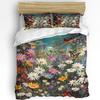 Forest Fairy Flower Butterfly Girl Duvet Cover with Pillow Case Custom 3pcs Bedding Set Quilt Cover Double Bed Home Textile