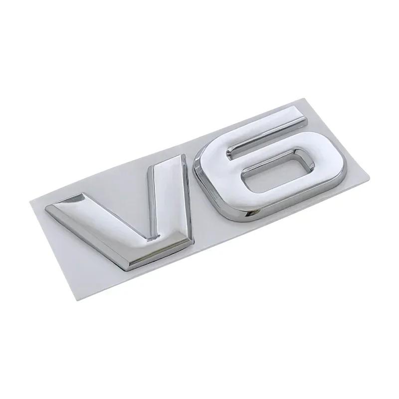 3d Metal V6 V8 Logo Rear Trunk Tailgate Fender Emblem Badge Sticker for Toyota Highlander GC1
