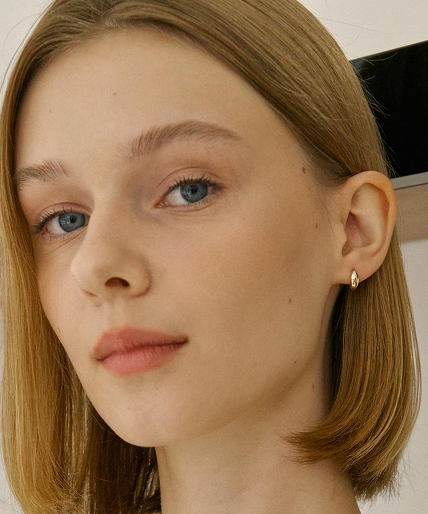 Akarki 14K Jellybean One-Touch Ring Earrings