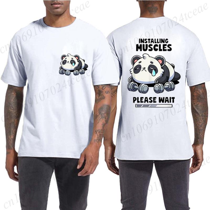 Смешная панда, тяжелая атлетика, приседания, цитата из спортзала, графический принт, футболки, мужские, женские, каваи, мем, футболки, мужские, повседневные, с коротким рукавом