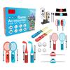 20 In 1 Switch Sports Accessories Bundle for Nintendo Switch Sport Game, Joycon Controller with Fencing Grips, Tennis Rackets/Golf Clubs/Charging Dock